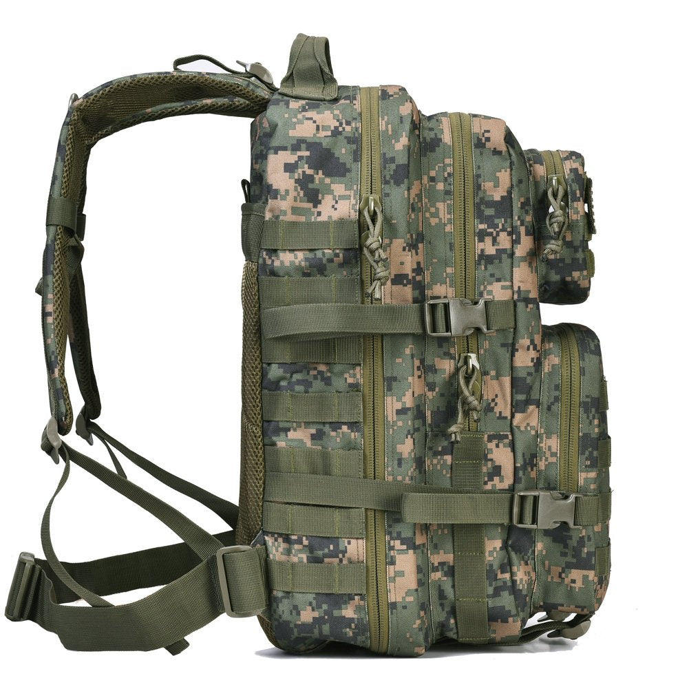 REEBOW GEAR Military Tactical Backpack Large Army 3 Day Assault Pack Molle Bag Backpacks (Woodland Camo)