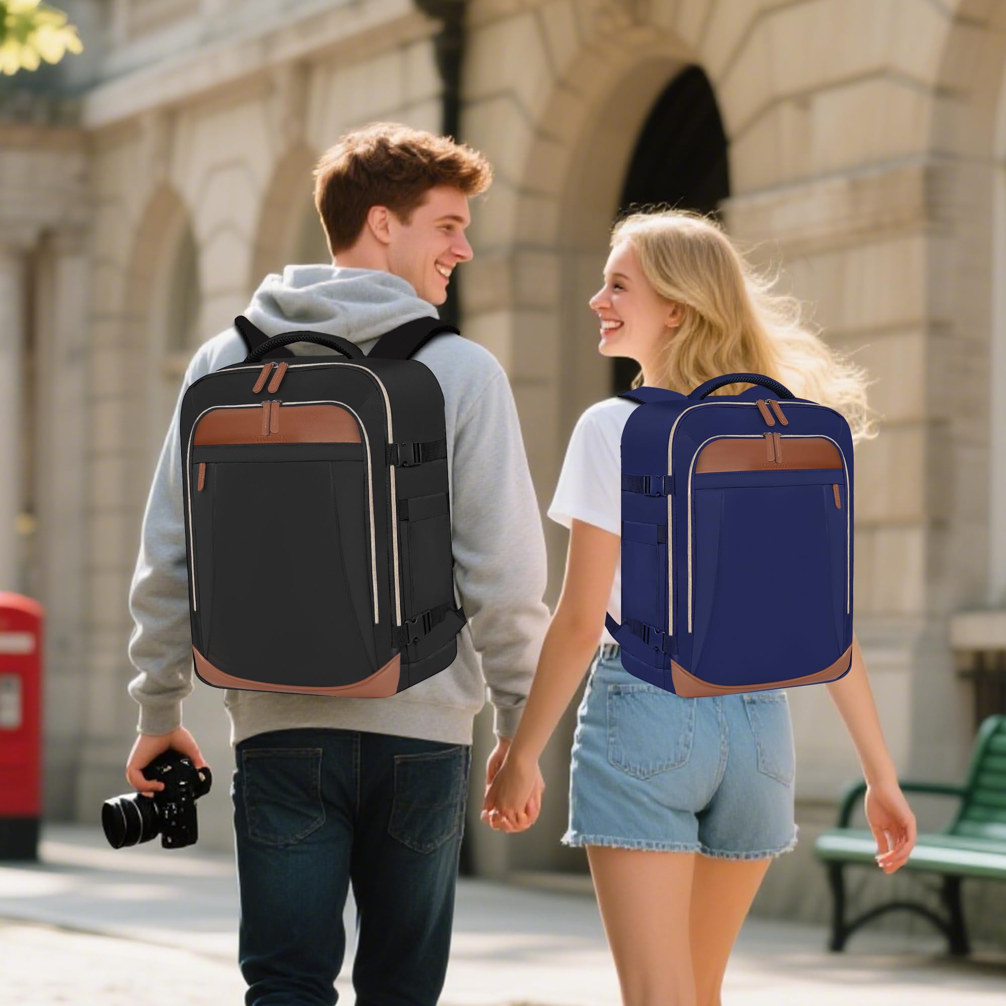 TILYMOL Travel Backpack for Women & Men, 15.6 inch Laptop Bag Flight Approved, Large Carry On Anti-theft Backpack for Travel Work Business Weekender