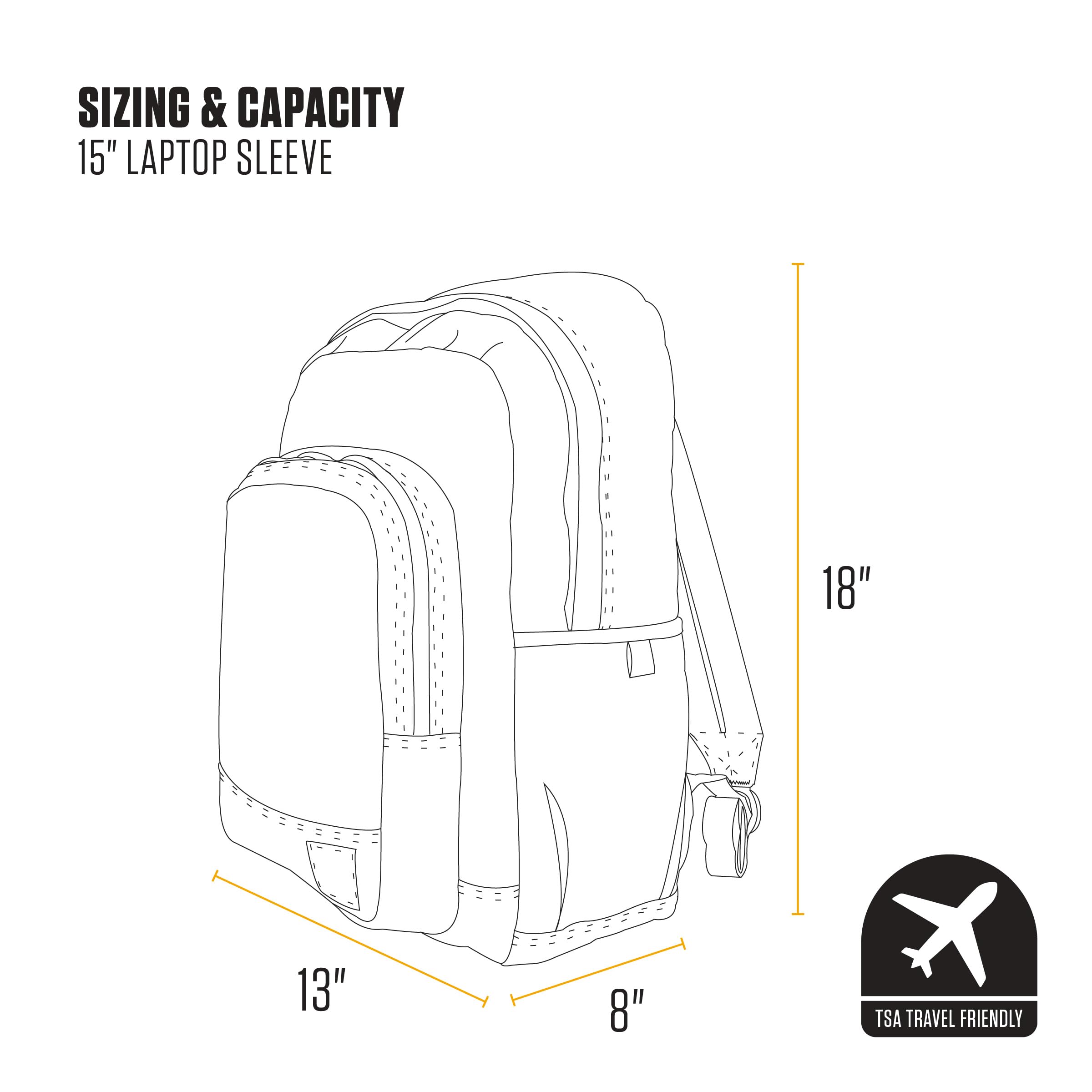 Carhartt 25L Classic Laptop Backpack, Durable Water-Resistant Pack W/ 15" Laptop Sleeve and Multiple Organizational Compartments, PFAS Free, Port