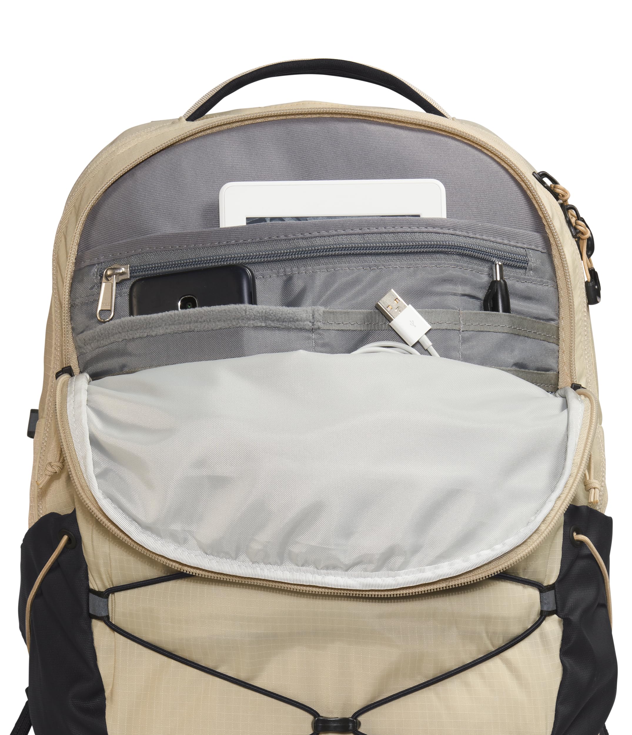 THE NORTH FACE Borealis Commuter Laptop Backpack | Water Repellent Finish, 16" Laptop Sleeve, Large Main Compartment for Everyday Carry, Gravel/TNF Black-NPF, One Size