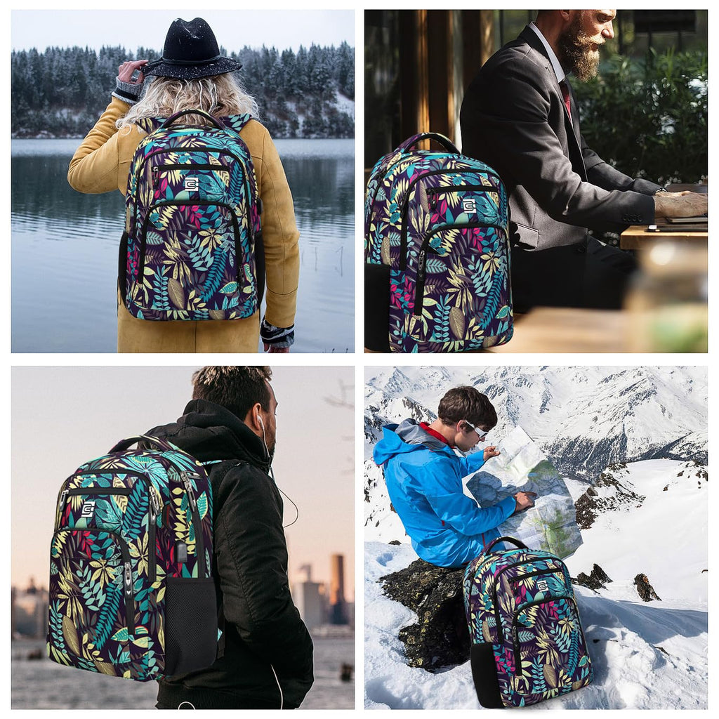 Laptop Backpack,Business Travel Anti Theft Slim Durable Laptops Backpack with USB Charging Port,Water Resistant College Computer Bag for Women & Men Fits 15.6 Inch Laptop and Notebook